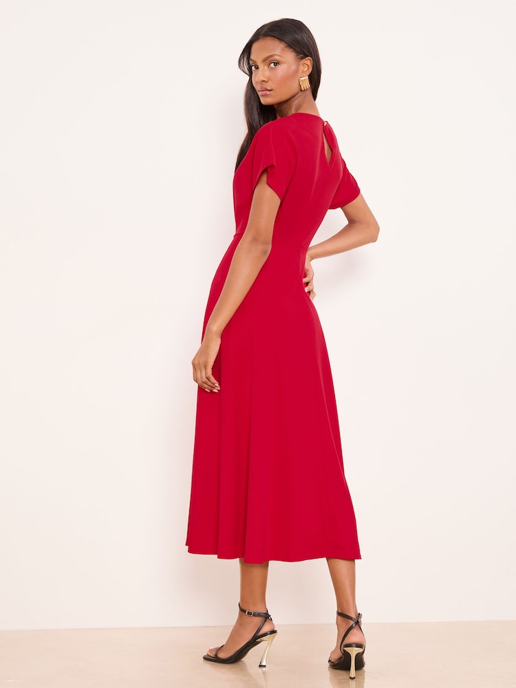 Lipsy Red Knot Side Midi Dress - Image 4 of 4 Lipsy Red Knot Side Midi Dress - Image 4 of 4