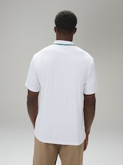 白色 - Active Tipped Golf Polo Shirt - 圖片 4/9