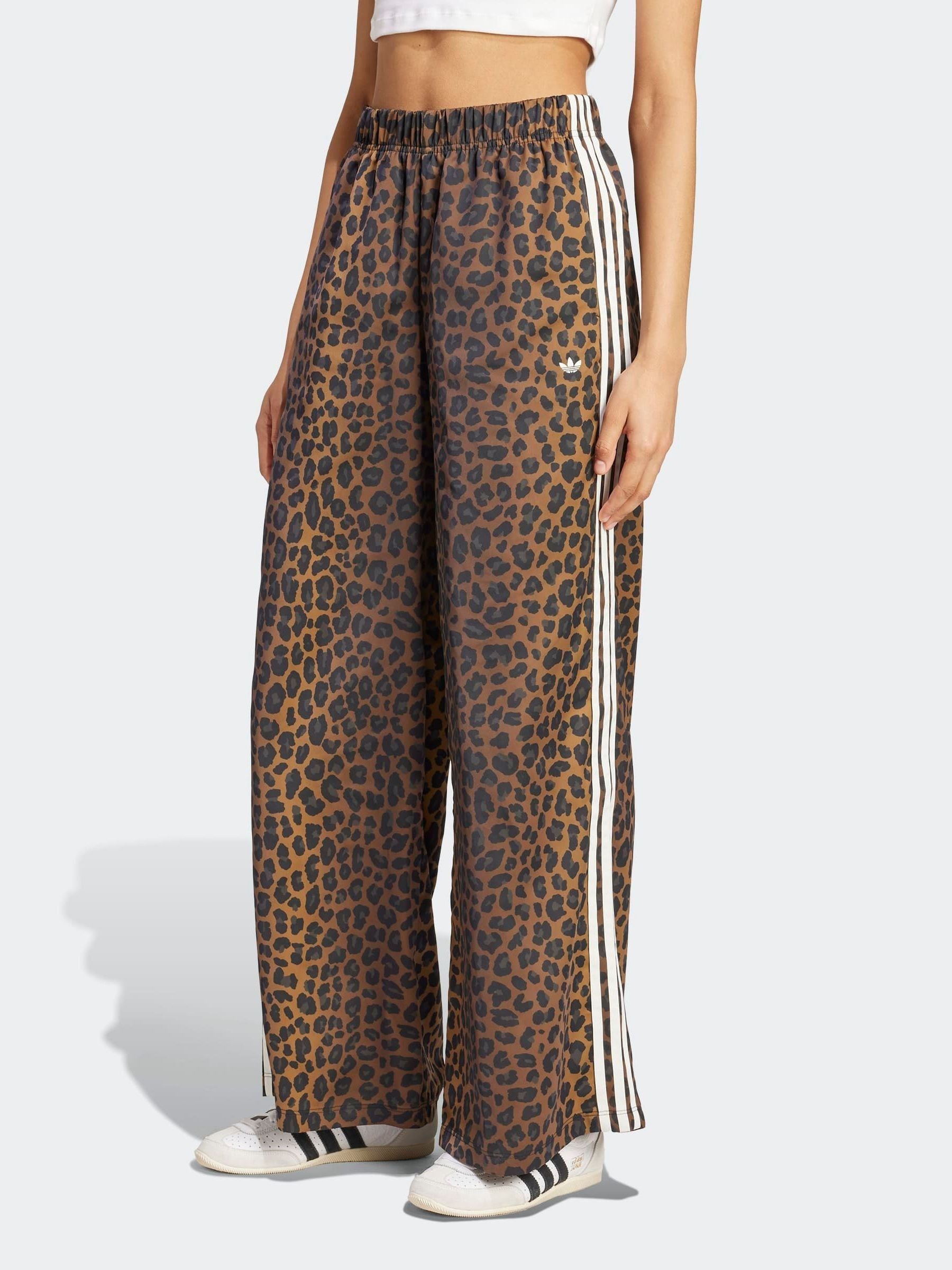 Buy adidas Originals Animal Print Satin Wide Leg Trousers from