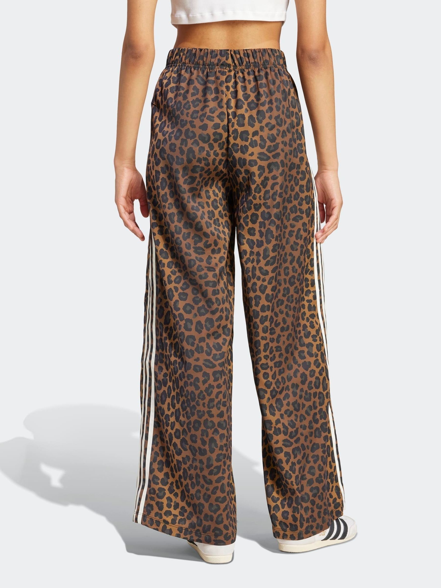 Buy adidas Originals Animal Print Satin Wide Leg Trousers from