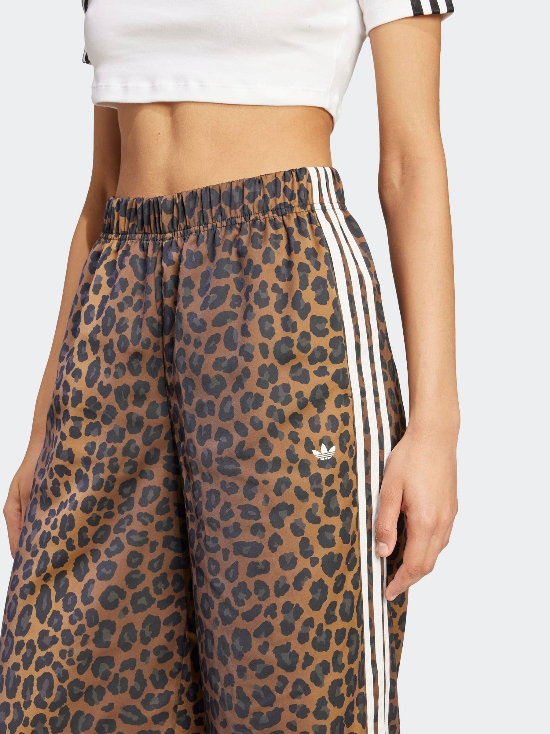 Buy adidas Originals Animal Print Satin Wide Leg Trousers from