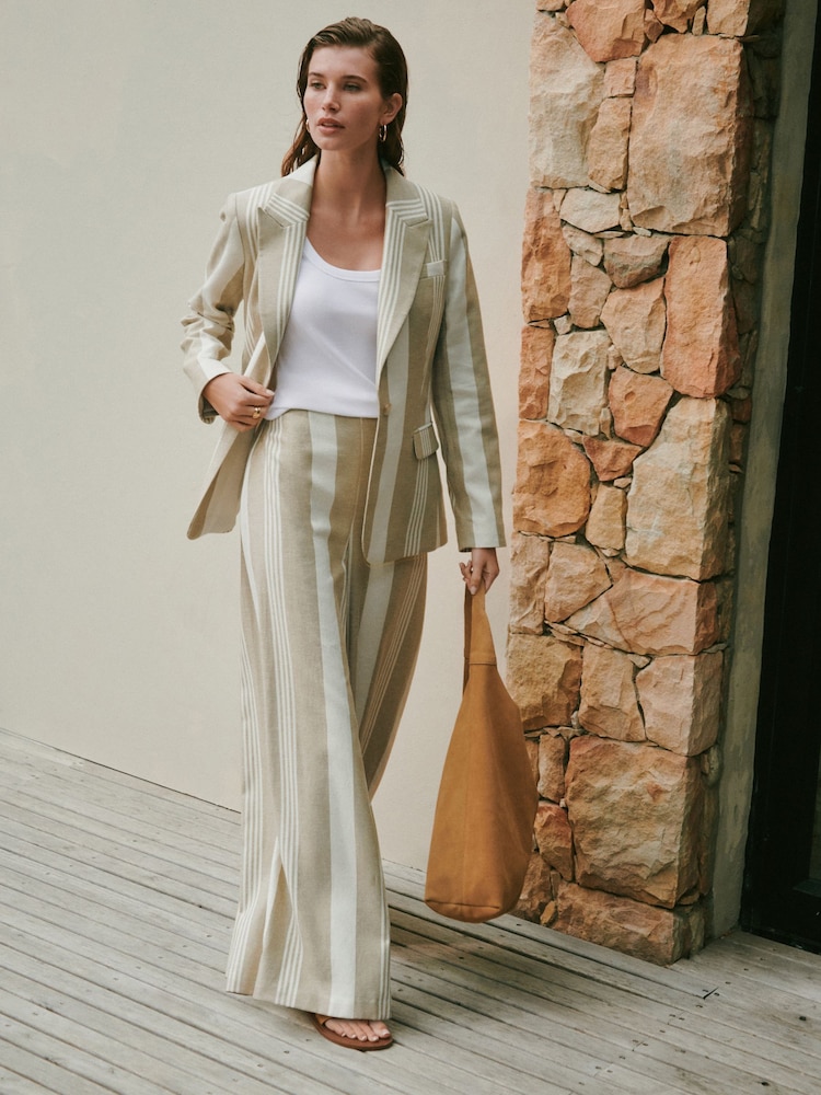 Natural/Ecru N. Premium Wide Leg Trousers - Image 1 of 9