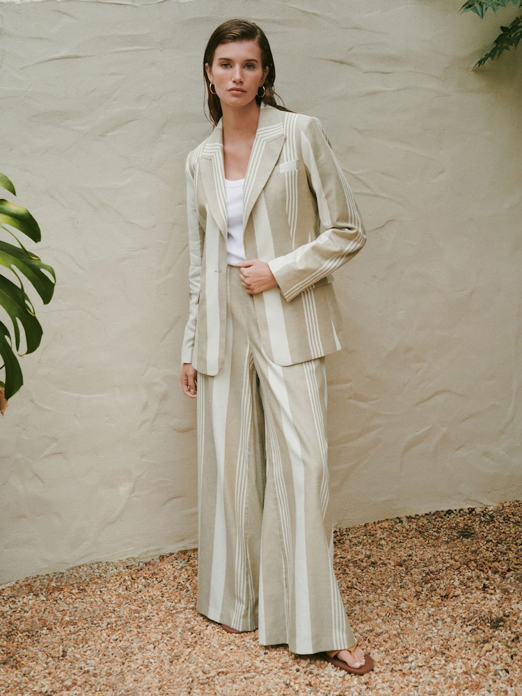 Natural/Ecru N. Premium Wide Leg Trousers - Image 2 of 9