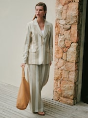 Natural/Ecru N. Premium Wide Leg Trousers - Image 3 of 9