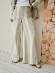 Natural/Ecru N. Premium Wide Leg Trousers - Image 4 of 9