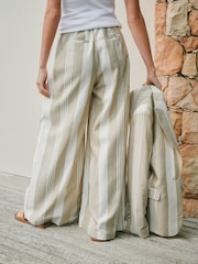 Natural/Ecru N. Premium Wide Leg Trousers - Image 5 of 9