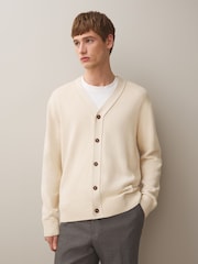 Neutral - Relaxed Fit Linen Rich Cardigan - Bild 1 von 4