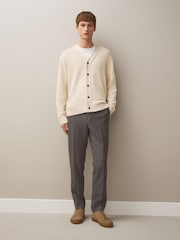 Neutral - Relaxed Fit Linen Rich Cardigan - Bild 3 von 4