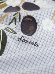 Синий - Embroidered Check Short Sleeve Shirt - Изображение 9 9
