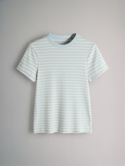 The Set 5 Pack Pastels Ribbed Crew T-Shirts Pink/Yellow/Green/White/Stripe - Image 2 of 6