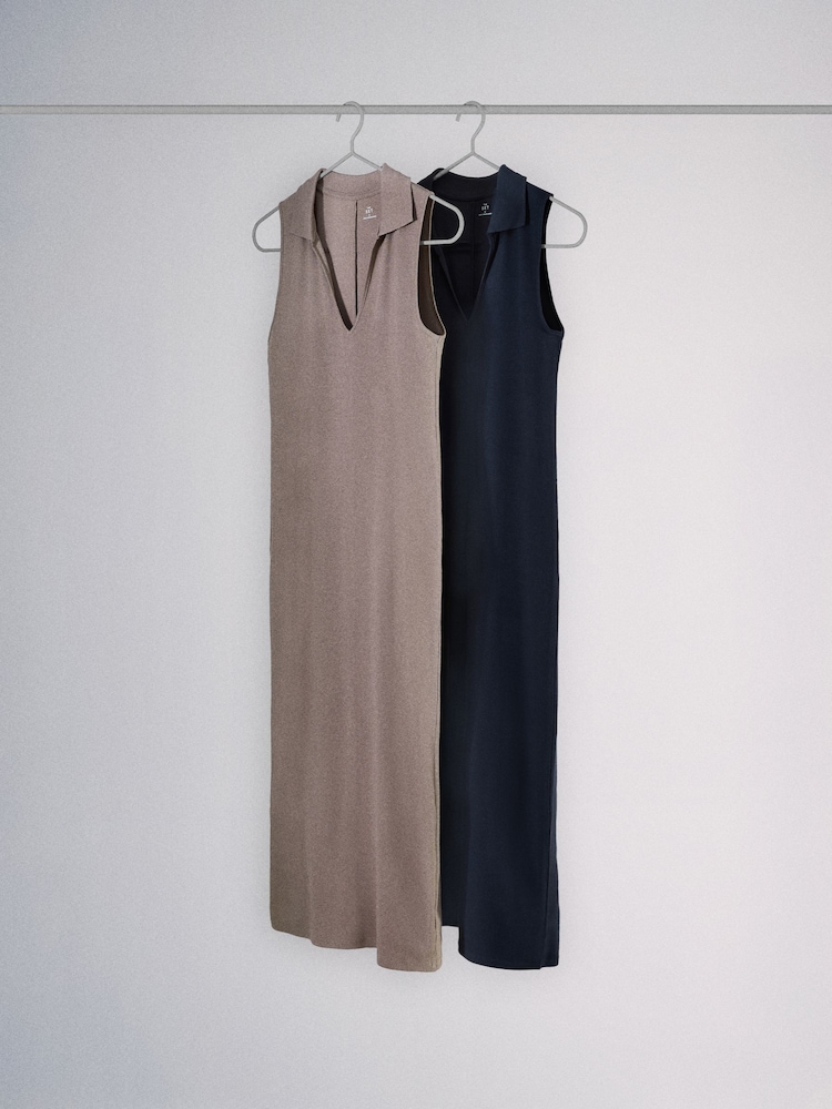 The Set 2 Pack Sleeveless Collar V- Neck Dress - Bild 1 von 3