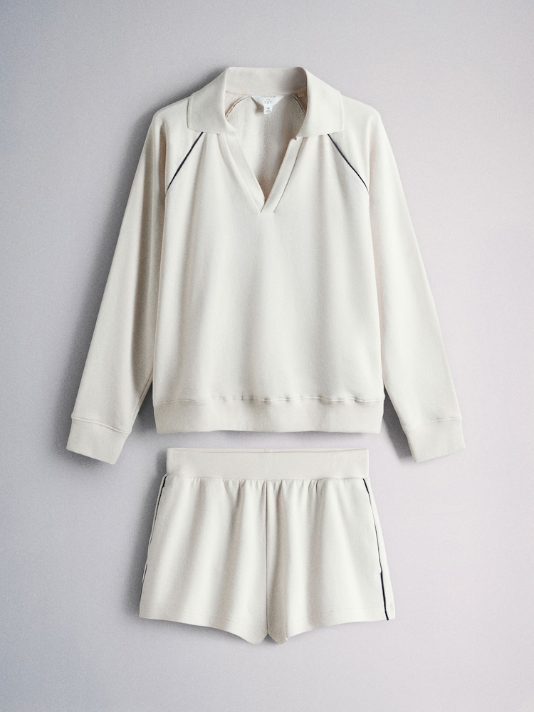 The Set 2 Pack Contrast Trim Polo and Shorts Co-Ord - Obraz 2 z 6