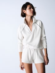 The Set 2 Pack Contrast Trim Polo and Shorts Co-Ord - Obraz 4 z 6