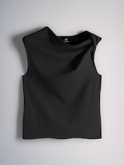 The Set 2 Pack Twist Cowl Tops Cream/Black - Image 3 of 6