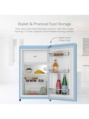 Swan Blue Retro Under Counter Fridge - Image 3 of 9