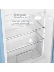 Swan Blue Retro Under Counter Fridge - Image 4 of 9