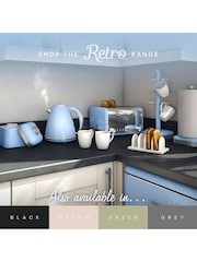 Swan Blue Retro Under Counter Fridge - Image 6 of 9