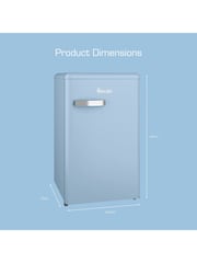Swan Blue Retro Under Counter Fridge - Image 7 of 9