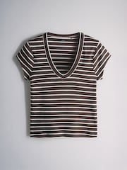 The Set 4 Pack V-Neck Cap Sleeve T-Shirts - 6的图像2｝