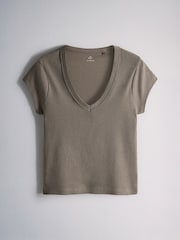 The Set 4 Pack V-Neck Cap Sleeve T-Shirts - 6的图像3｝