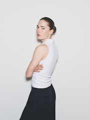 The Set 3 Pack Ribbed Collar Polo Tops Dark Navy/Taupe Brown/White - Image 3 of 6