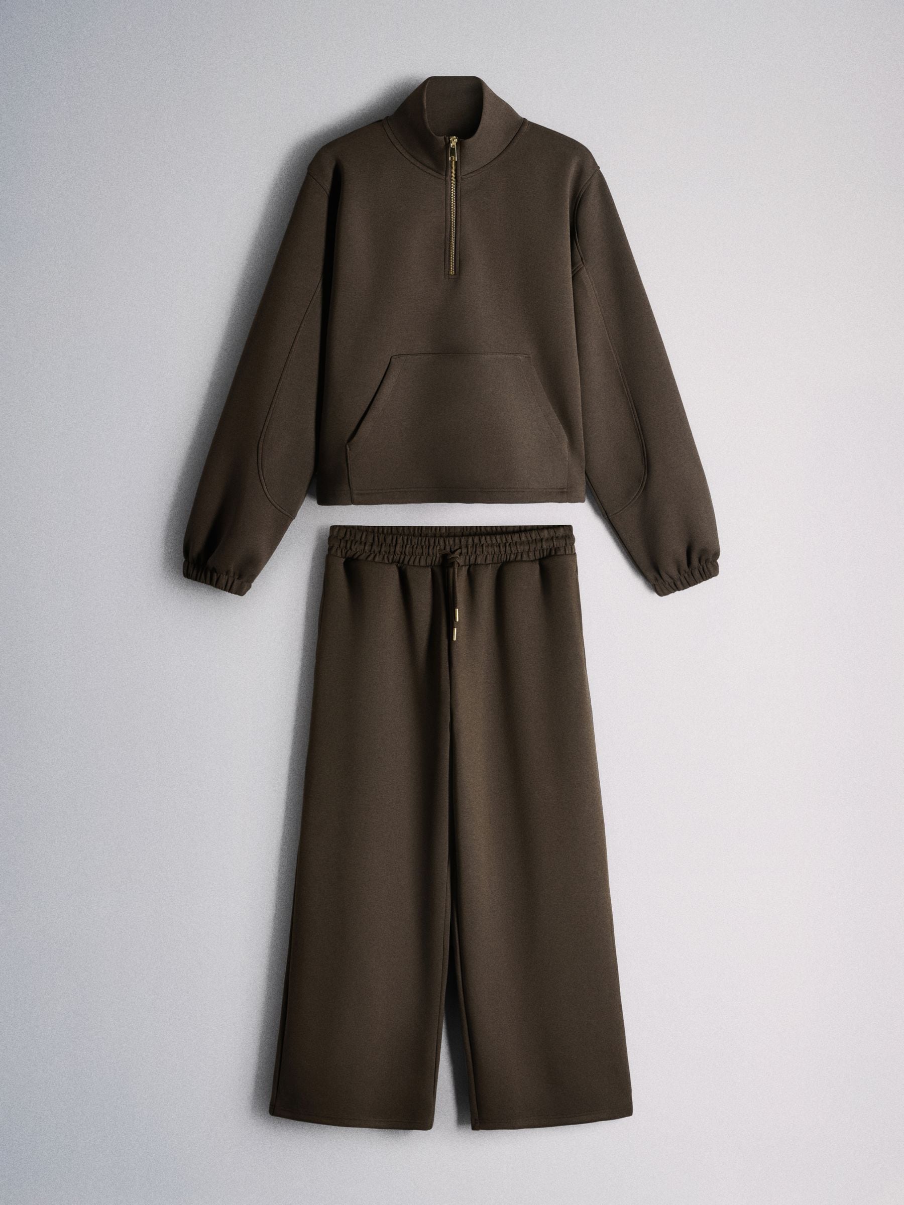 Buy The Set 2 Piece Quarter Zip and Wide Leg Joggers Tracksuit Co