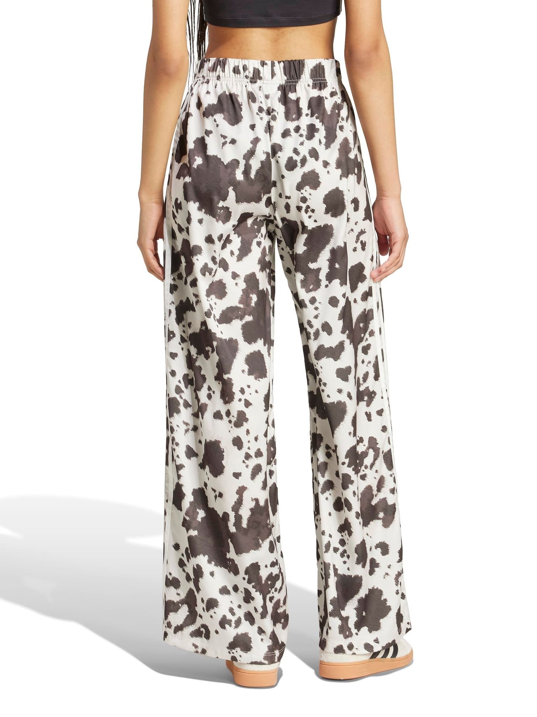 Buy adidas Originals Animal Cow Print Satin Wide Leg Trousers from