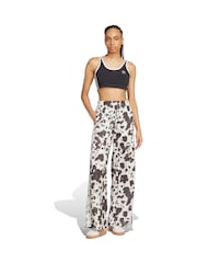 adidas Originals Animal Cow Print Satin Wide Leg Trousers - Image 3 of 6