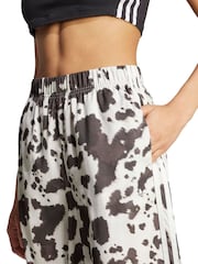 adidas Originals Animal Cow Print Satin Wide Leg Trousers - Image 4 of 6