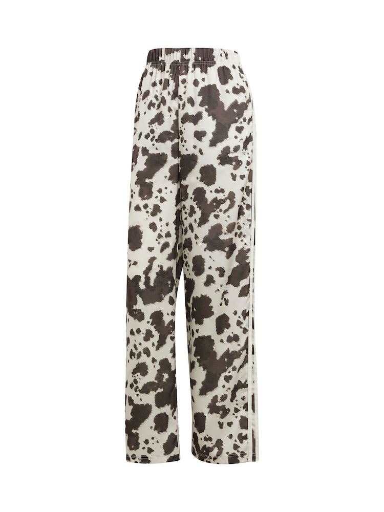 adidas Originals Animal Cow Print Satin Wide Leg Trousers - Image 6 of 6