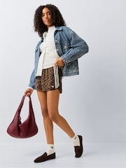 adidas Originals Animal Animal Print Satin Shorts - Image 1 of 6