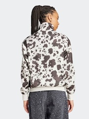 adidas Originals Animal Cow Print Satin Track Top - Image 2 of 6