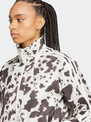 adidas Originals Animal Cow Print Satin Track Top - Image 4 of 6