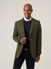Skopes Green Horden Tailored Fit Country Check Jacket - Image 1 of 7