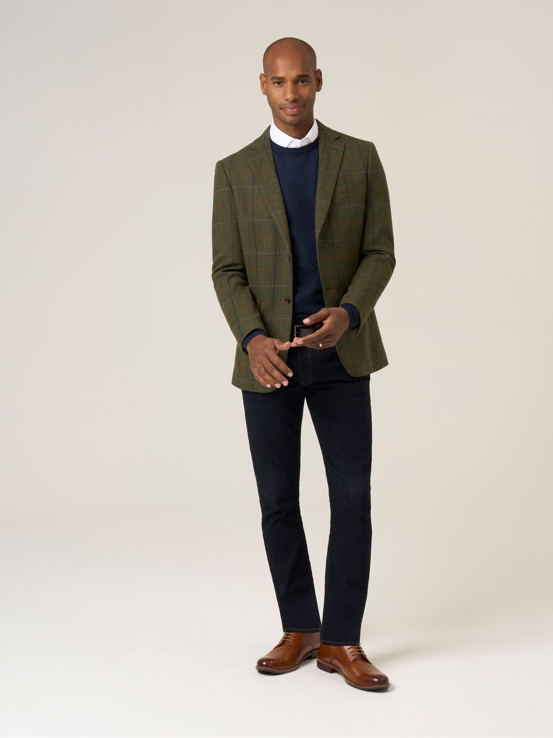 Buy Skopes Green Horden Tailored Fit Country Check Jacket from the
