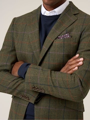 Skopes Green Horden Tailored Fit Country Check Jacket - Image 5 of 7