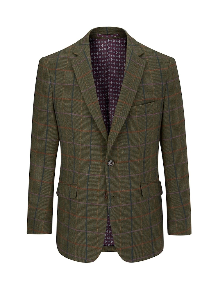 Skopes Green Horden Tailored Fit Country Check Jacket - Image 7 of 7 Skopes Green Horden Tailored Fit Country Check Jacket - Image 7 of 7