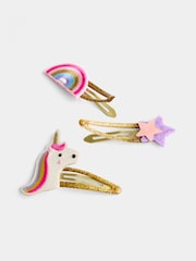 JoJo Maman Bébé Pink Unicorn 3-Pack Clips - Image 3 of 4