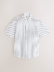 Neutral Regular Fit Seersucker Short Sleeve Smart Shirt - Image 1 of 3