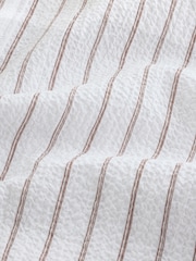 Neutral Regular Fit Seersucker Short Sleeve Smart Shirt - Image 3 of 3