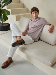 Brown Supima Cotton Jersey Short Sleeve Shirt - Image 4 of 8
