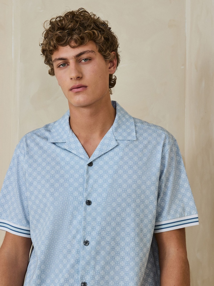 supima cotton dress shirts Non-Iron Supima Blue Pinpoint Shirt