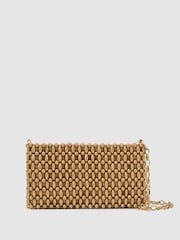 Reiss Gold Beatrix Beaded Shoulder bag - Image 2 of 6