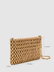 Reiss Gold Beatrix Beaded Shoulder bag - Image 3 of 6