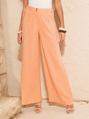 Love & Roses Linen Look Wide Leg Trousers - Bild 2 von 4