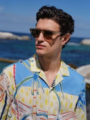 Blue Alec Cumming Print Short Sleeve Shirt - Image 1 of 8