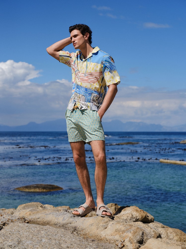 Blue Alec Cumming Print Short Sleeve Shirt - Image 2 of 8