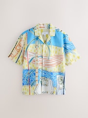 Blue Alec Cumming Print Short Sleeve Shirt - Image 6 of 8