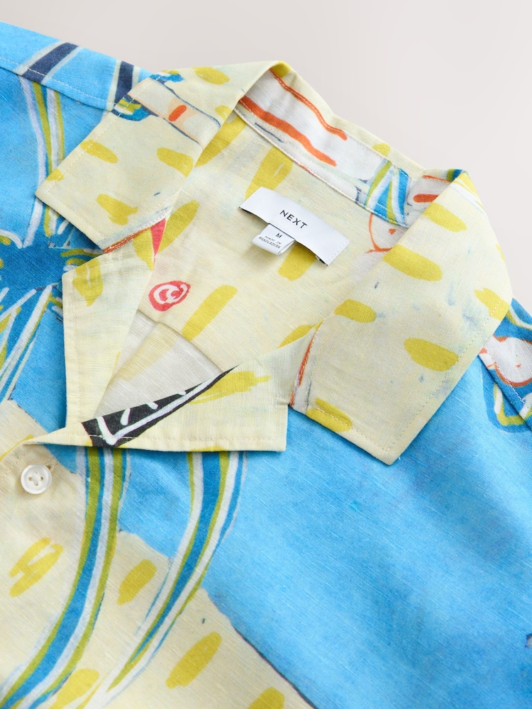 Blue Alec Cumming Print Short Sleeve Shirt - Image 8 of 8