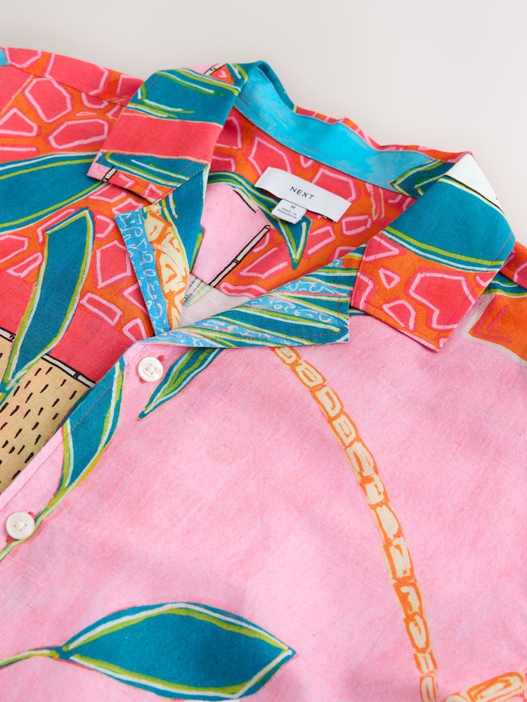 Red Alec Cumming Print Short Sleeve Shirt - Image 3 of 3